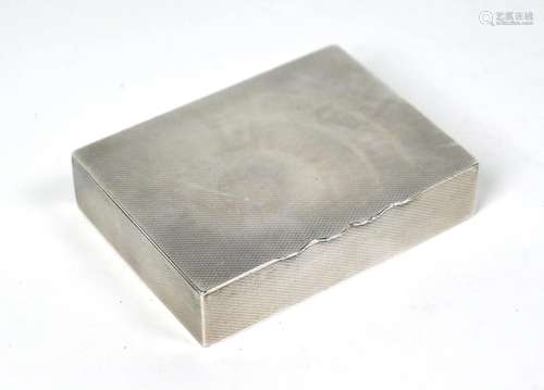 Engine-turned silver snuff box