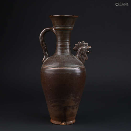 Aubergine Glaze Chicken Head Spout Ewer