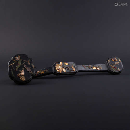 Treasures Inlaid Wood Ruyi