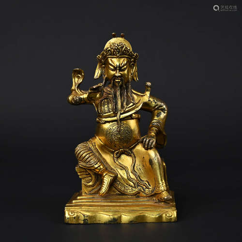 Gilt Bronze Figure of Guan’gong