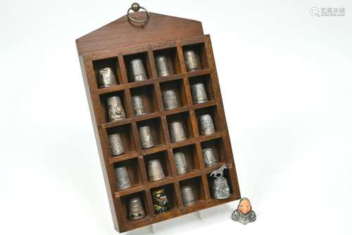 Collection of silver and other thimbles