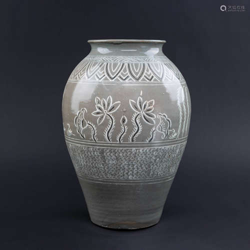 Celadon Glaze Goryeo Ware Lotus Jar