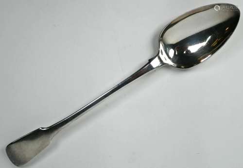 George III silver fiddle pattern stuffing spoon