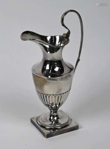 Edwardian Adam Revival silver cream jug