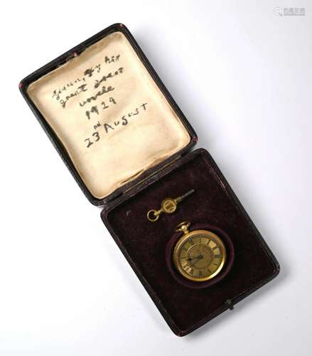 A 19th century Continental 18k fob watch