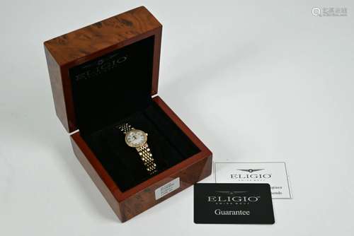 Lady's Eligio gilt metal diamond-set wristwatch