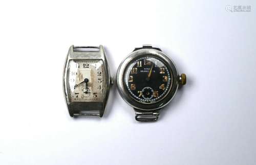 Two gentleman's vintage wristwatch bodies