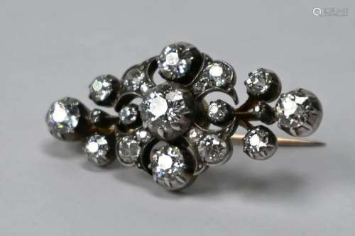 An antique diamond brooch