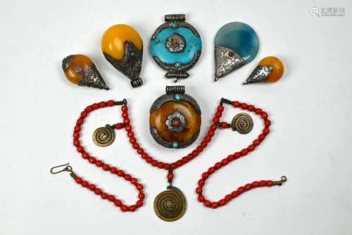 A collection of Nepalese pendants