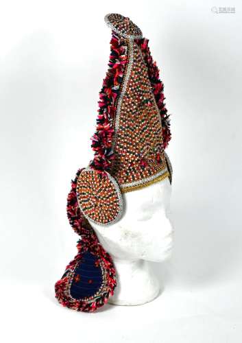 A Rabari tribal child's festival hat