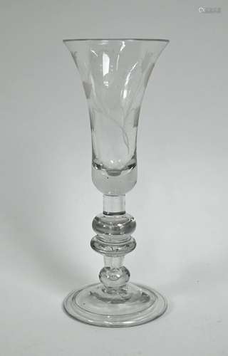 An antique Jacobite drinking glass