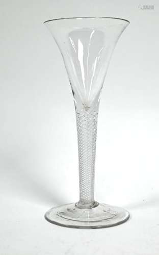 A Georgian trumpet-shaped drinking glass