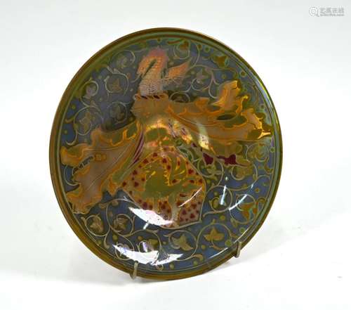 An Edwardian Pilkington pottery lustre-glazed dish