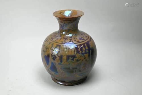 An Edwardian Pilkington pottery large globular lustre