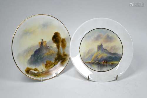 Milwyn Holloway (1940-2020) - Two china plates