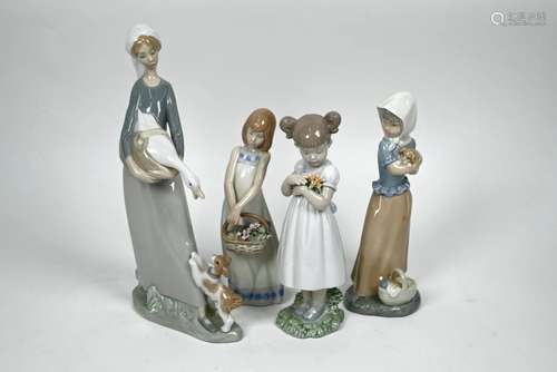 Four Lladro figures