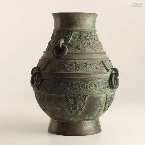 古銅饕餮紋花瓶