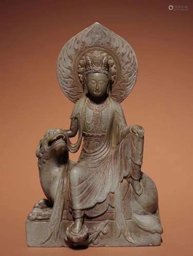 A SONG DYNASTY Talc Bodhisattva statue