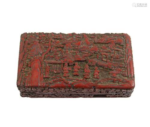 Chinese Cinnabar Lacquer Box