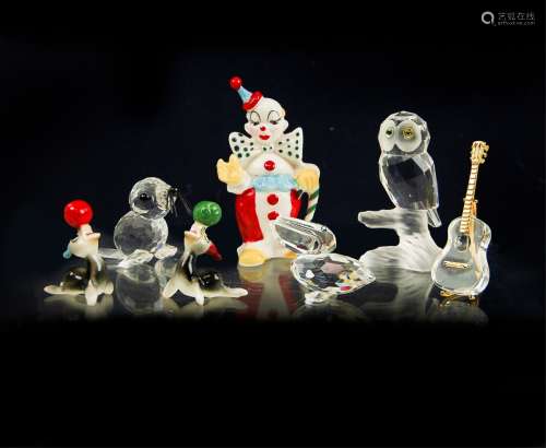 Group Of Swarovski Crystal And Bone China Figurine