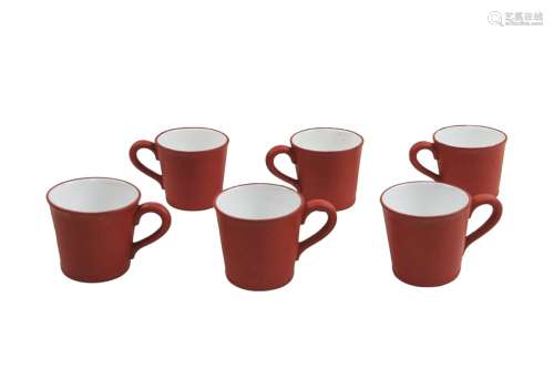 Group Of Six Yixing Clay Tea Cups