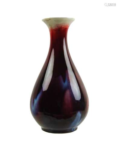 Chinese Flambe Red Glazed Vase