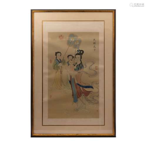 FRAMED CHINESE PAINTING