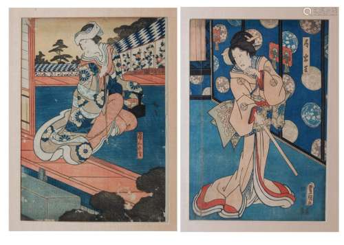 Two Janpanese Serisawa  Woodblock Prints