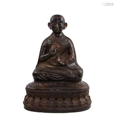 Chinese Bronze Seated Buddha