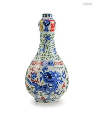 Ming Dynsty Style Garlic Mouth Vase