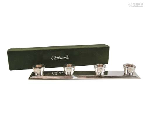 Christofle Silver-Plated Candlesticks For Four Can