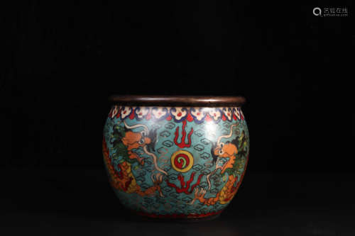 A Cloisonne Dragon Pattern Jar