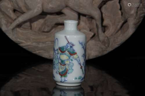 A Doucai Porcelain Snuff  Bottle