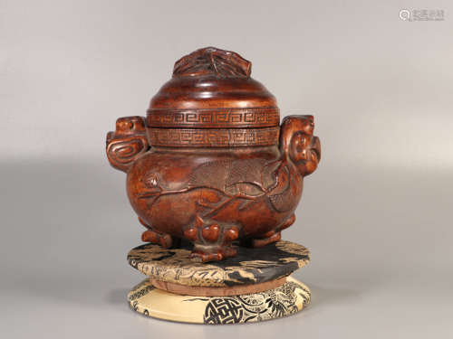 A Agarwood Double Ears Incense Burner