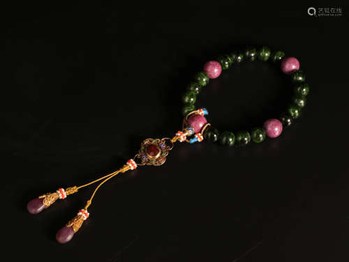 A Tourmaline Eighteen Beads Bracelet