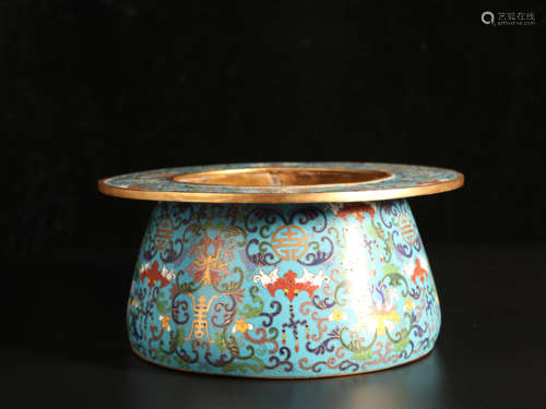 A Cloisonne Flower Pattern Pot