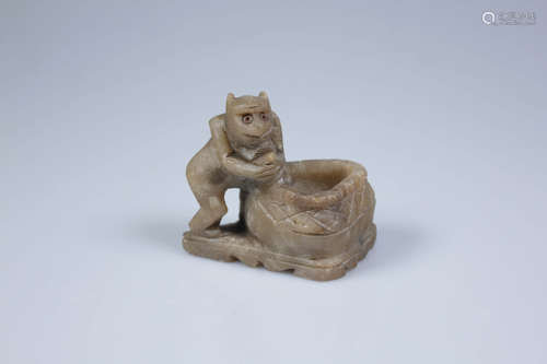 A Jade Monkey Water Bowl