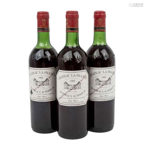 CHÂTEAU LA FRANCE 3 Flaschen BORDEAUX SUPERIEUR 1982