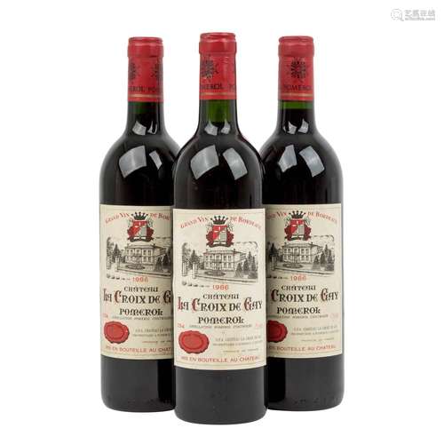 CHÂTEAU LA CROIX DE GAY 3 Flaschen POMEROL 1986