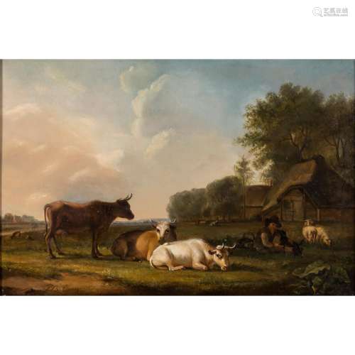 OMMEGANCK, BALTHAZAR PAUL (1755-1826) "Rinder und Schäf...