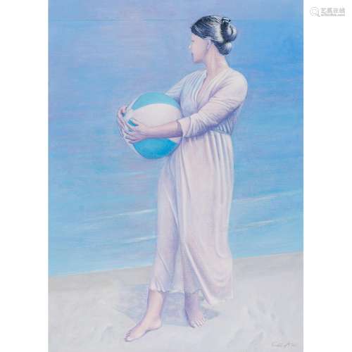 ANDERSEN, ERLING (1937-2010), "Junge Frau mit Wasserbal...