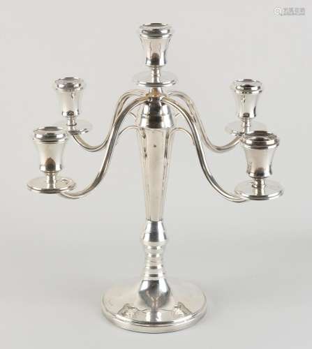 Silver 5-light candlestick