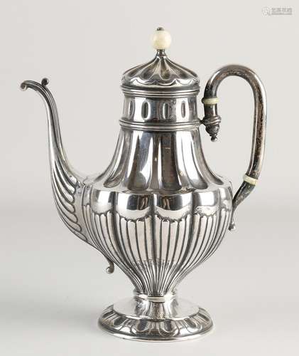 silver teapot