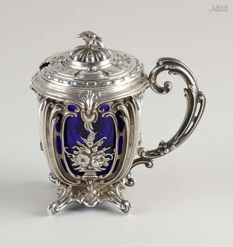 silver mustard pot