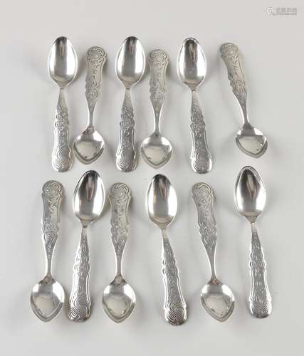 Silver spoons (2x 6 pcs.)