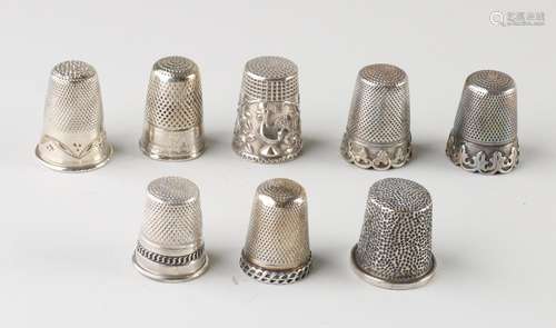 8 Silver Thimbles