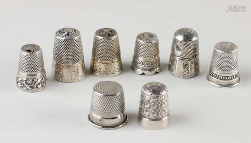 8 Silver Thimbles