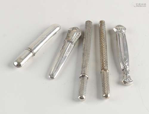 5 Silver needle cases