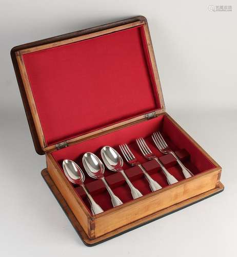 Cassette with 6 Silver Spoons & Forks