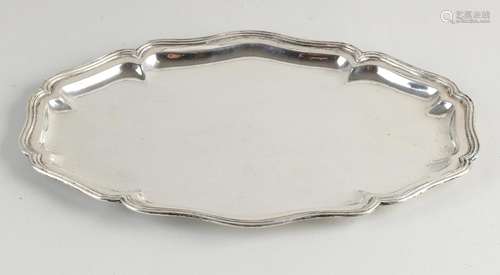 Silver tray, 28 x 19 cm.